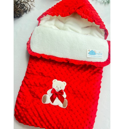 Saco Bebé Urso Vermelho 