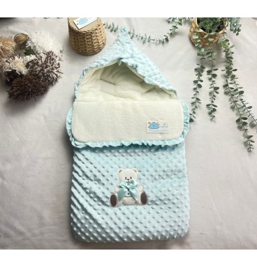 Saco Bebé Urso Verde Água  