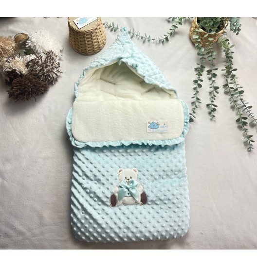 Saco Bebé Urso Verde Água  