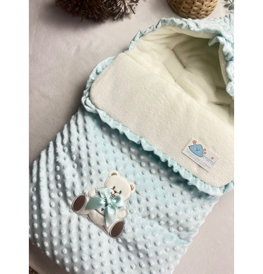 Saco Bebé Urso Verde Água  