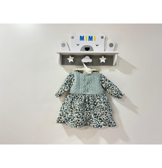 Vestido + Casaco Menina Verde 