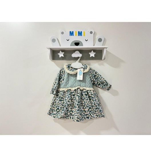 Vestido + Casaco Menina Verde 