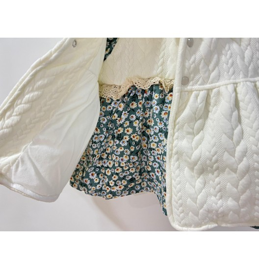 Vestido + Casaco Menina Pérola  