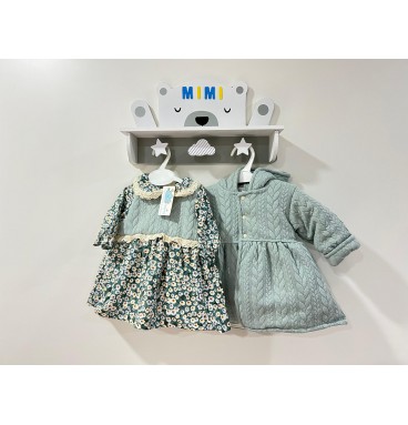 Vestido + Casaco Menina Verde 