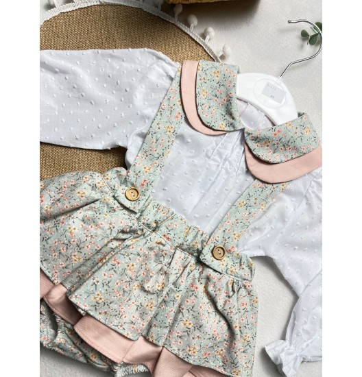 Conjunto com Saia Flores