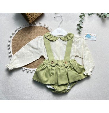 Conjunto com Saia Simples Verde