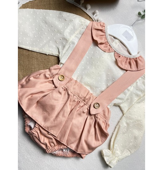 Conjunto com Saia Simples Rosa 