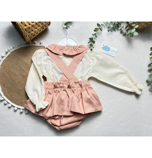 Conjunto com Saia Simples Rosa 