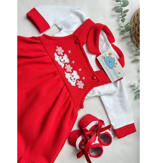 Vestido Nuvem Vermelho  