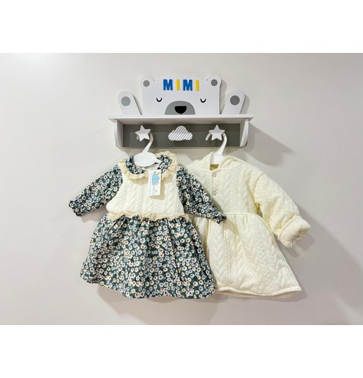 Vestido + Casaco Menina Pérola  